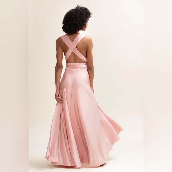 Like New! OH Two Birds bridesmaid dress in blush. Worn once! As seen on Girls. - Picture 3 of 8